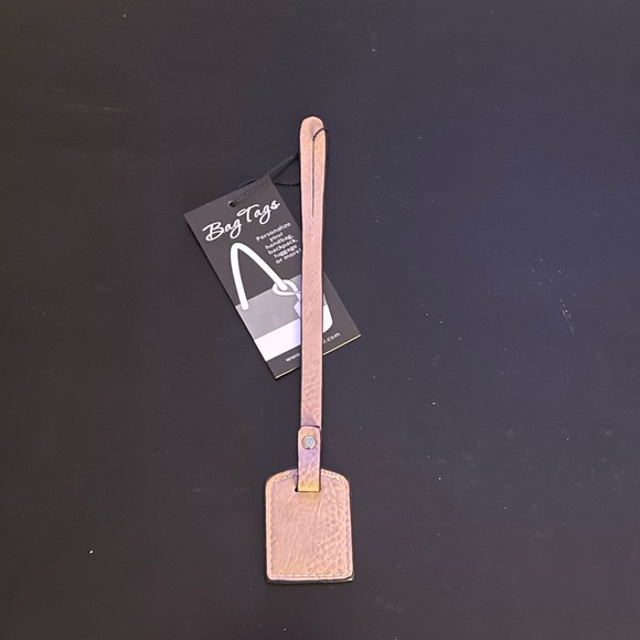 NWT “K•Carroll” Bag Tag,  Monogram Letter "C" Pink Bag Tag with "White" Letter - Picture 2 of 7